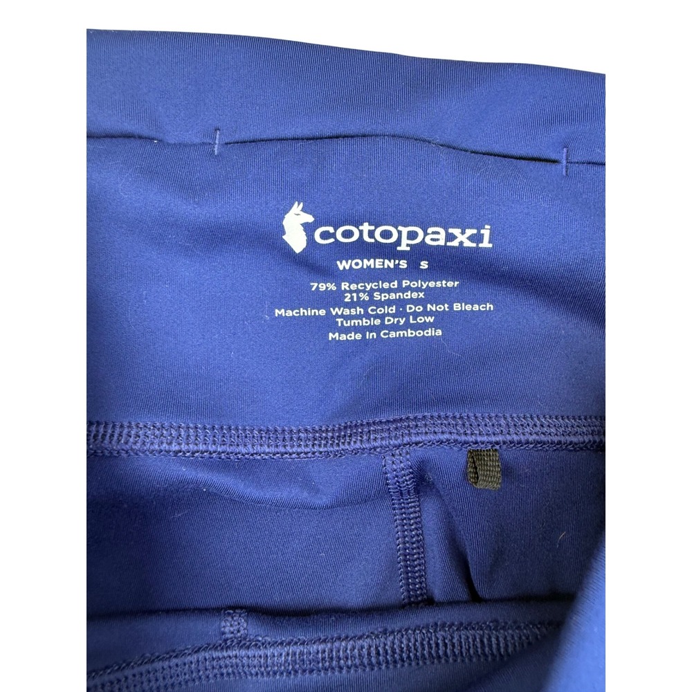Cotopaxi Womens Colorblock Leggings Navy Blue Orange White Active Tights Small - Picture 6 of 6